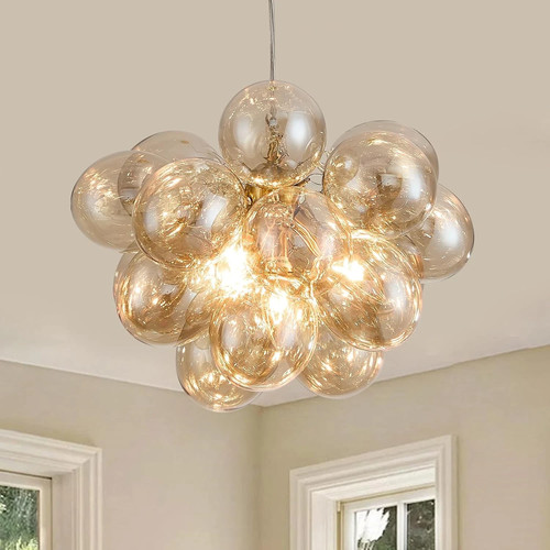 Cognac bubble ball - ball, chandelier
